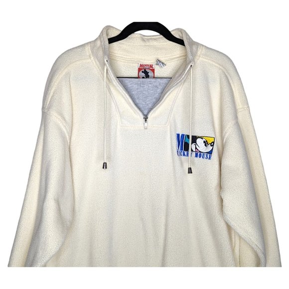 Vintage Mickey, Inc. Long sleeve half zip long sleeve Mickey Mouse Sweatshirt L - Picture 3 of 11